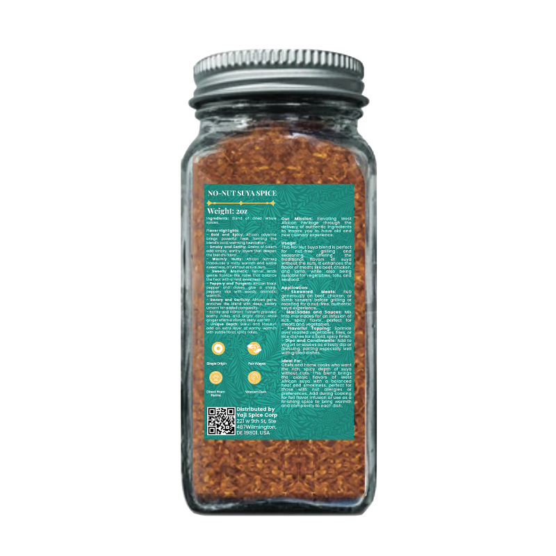Yaji Spice No-Nut Suya Spice Blend Bottle Back