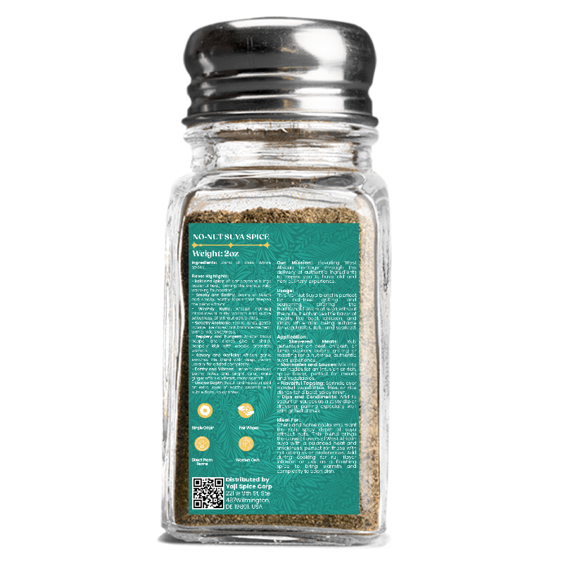 Yaji Spice No-Nut Suya Spice Bottle Back
