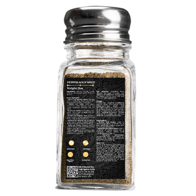 Yaji Spice Pepper Soup Spice Bottle Back