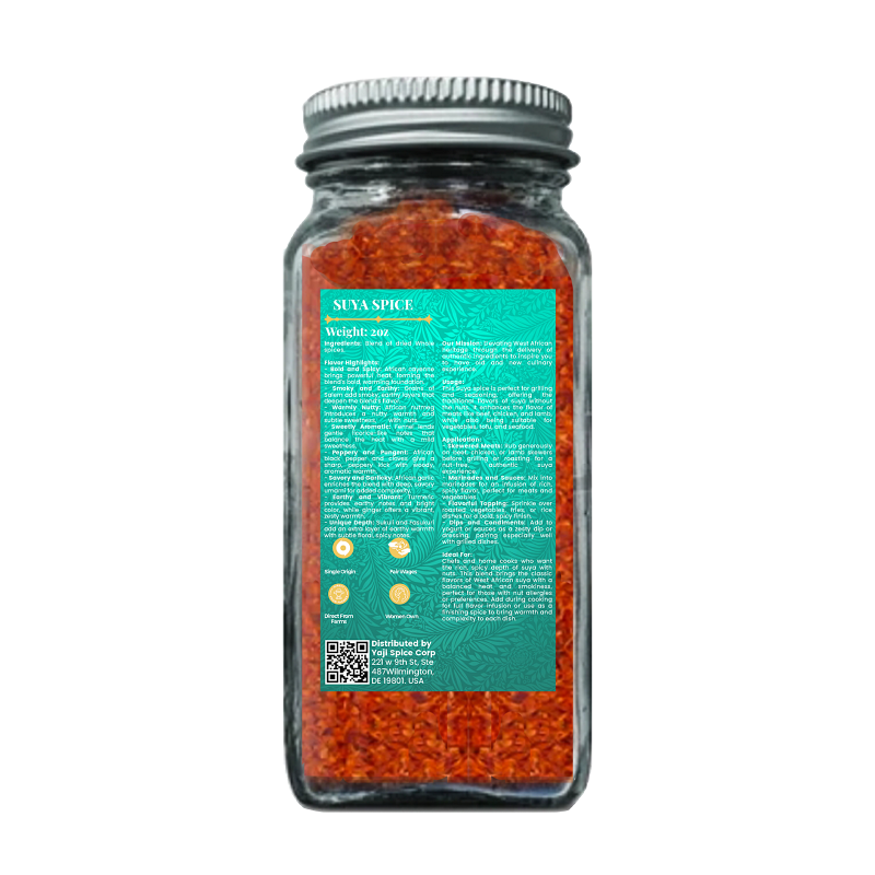 Yaji Spice Suya Spice Blend Bottle Back